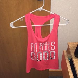 Fit logo racerback tank top